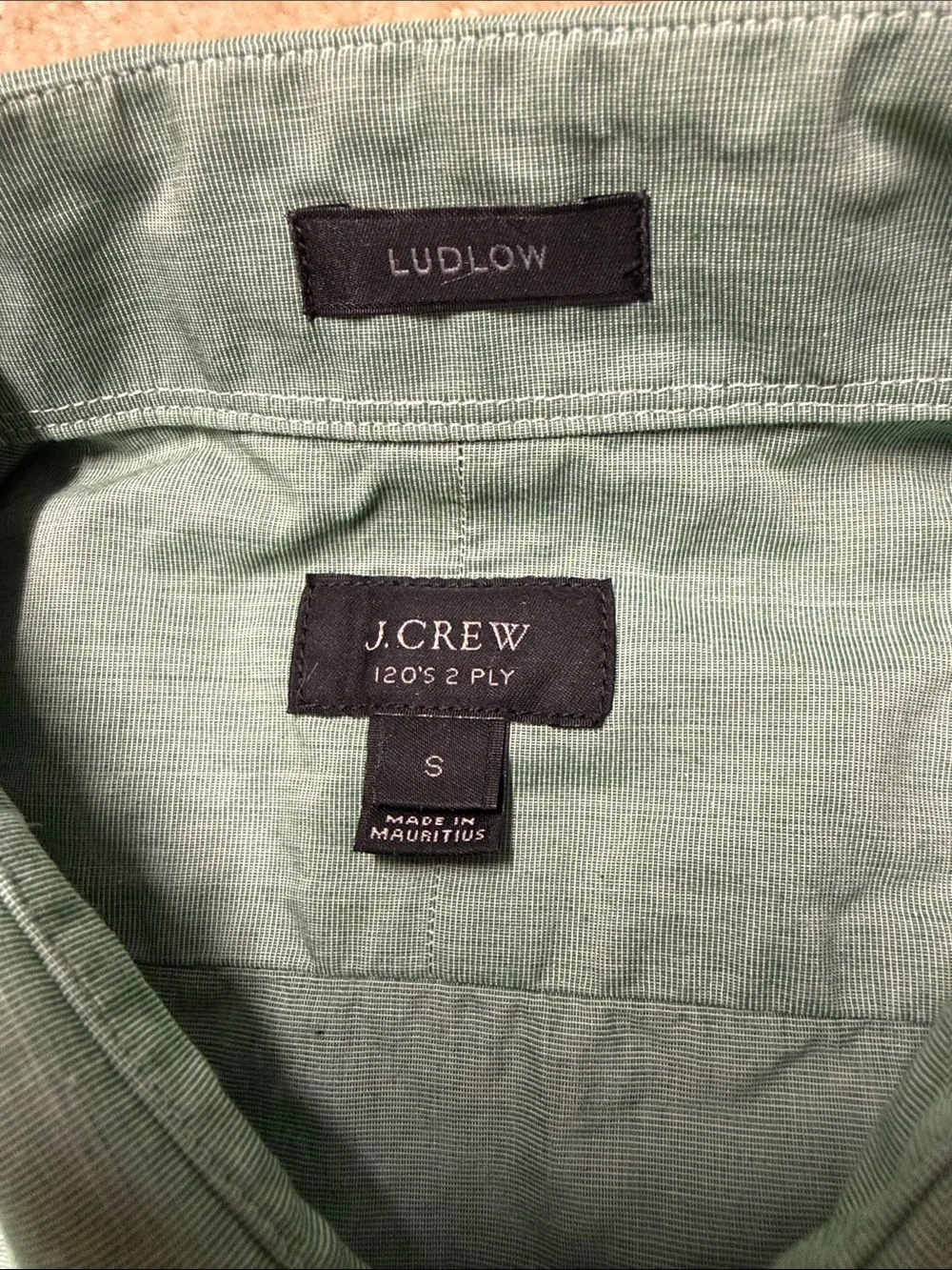 J. Crew Ludlow Light Green Men's Button-Down Dress Shirt